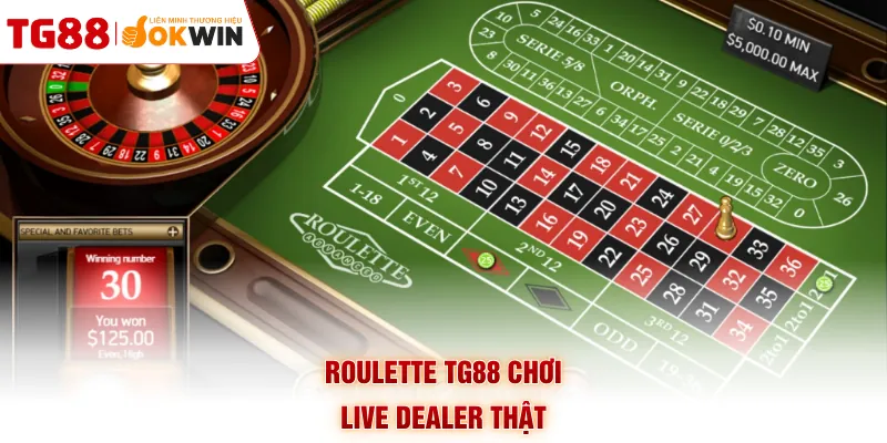 Roulette TG88 chơi live dealer thật